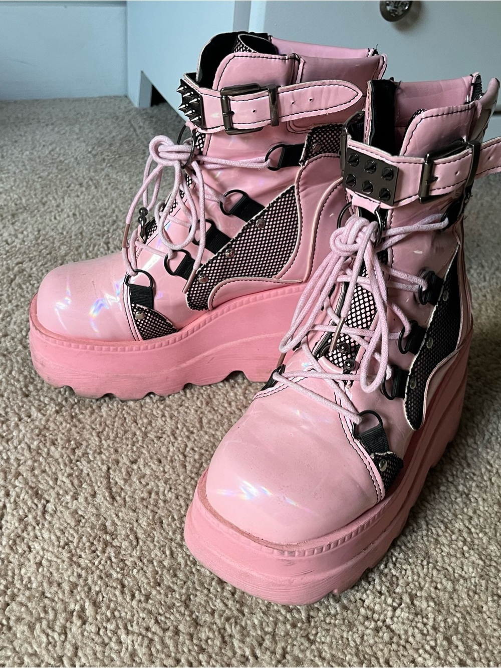 Pink Platform Boots - Picture 3 of 6
